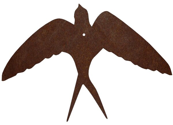 Záhradná dekorácia lastovička v lete 30 × 22 cm, corten CORGARDEN 1050