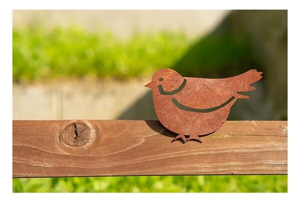 Záhradná dekorácia vrabec 1, 15 x 10 cm, corten CORGARDEN 1057