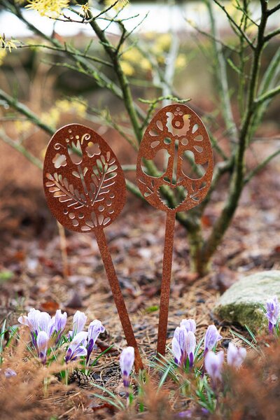 Záhradná dekorácia veľkonočné vajíčko 1, 51 x 14 cm, corten CORGARDEN 1063