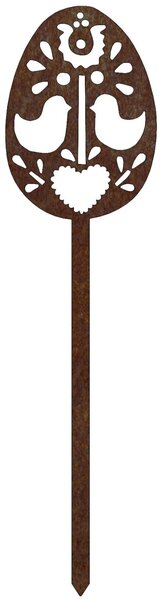 Záhradná dekorácia veľkonočné vajíčko 1, 51 x 14 cm, corten CORGARDEN 1063