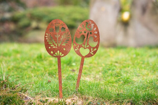 Záhradná dekorácia veľkonočné vajíčko 1, 51 x 14 cm, corten CORGARDEN 1063