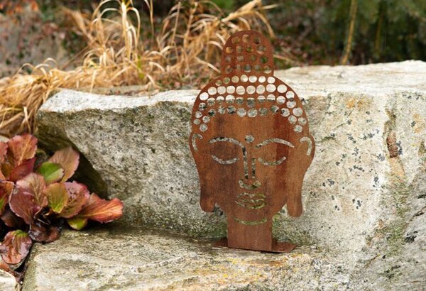 Záhradná dekorácia Buddha 50 x 30 cm, corten CORGARDEN 1061