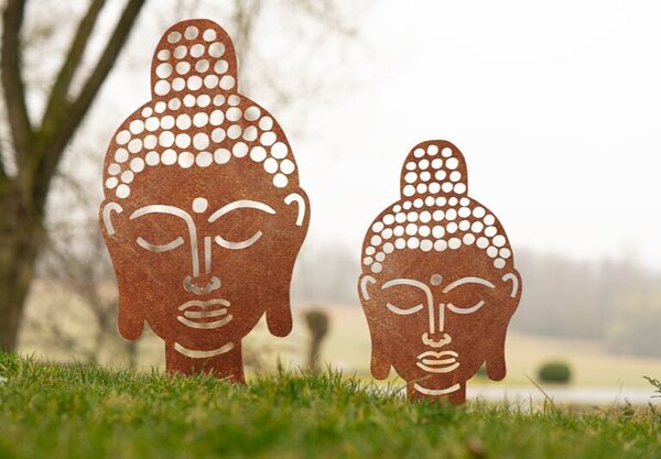 Záhradná dekorácia Buddha 50 x 30 cm, corten CORGARDEN 1061