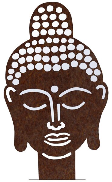 Záhradná dekorácia Buddha 70 x 42 cm, corten CORGARDEN 1062