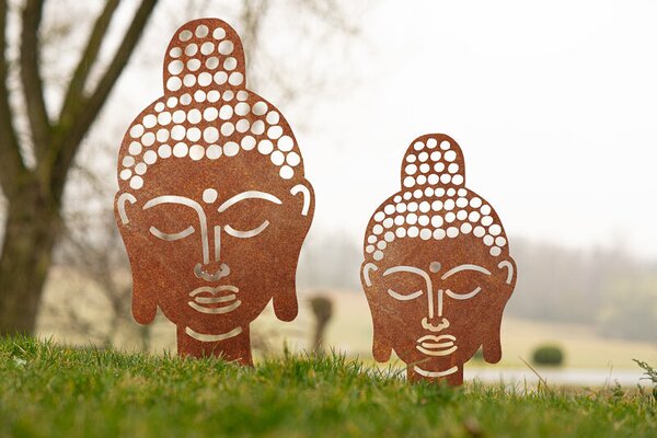 Záhradná dekorácia Buddha 70 x 42 cm, corten CORGARDEN 1062