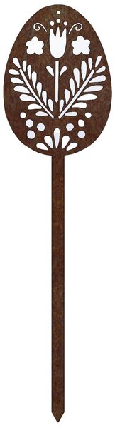 Záhradná dekorácia veľkonočné vajíčko 2, 51 x 14 cm, corten CORGARDEN 1064