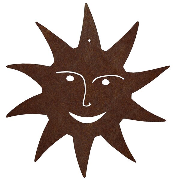 Záhradná dekorácia slnko, 29 x 29 cm, corten CORGARDEN 1065
