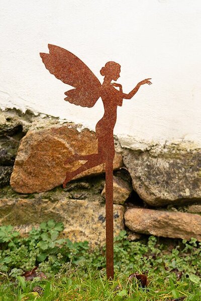 Záhradná dekorácia víla 59 × 22 cm, corten CORGARDEN 1071