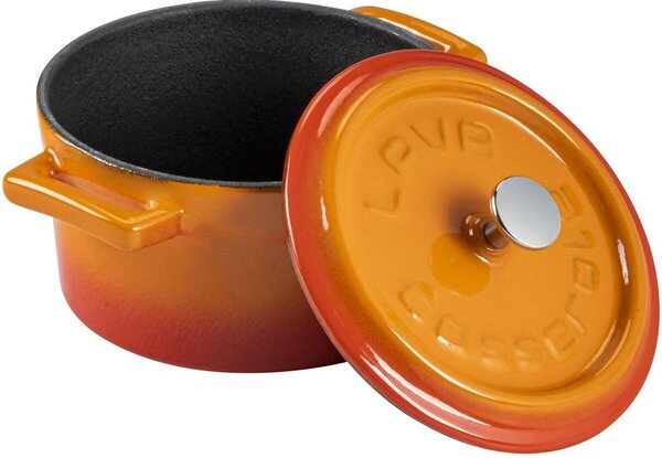 Hrnec Ø 10 cm, 0,35 l, liatinový, oranžový LAVA METAL LVYTC10K2OR