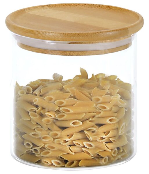 Skladovacia nádoba, Ø 10 cm, 500 ml, sklo/bambus KESPER 38008