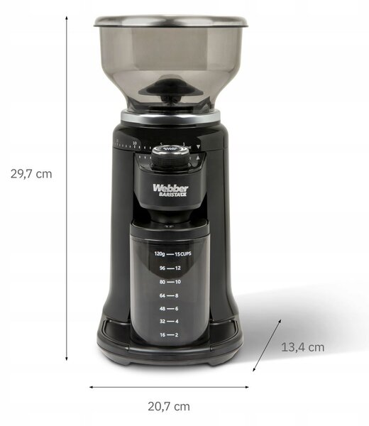 WEBBER Elektrický mlynček na kávu - 25 úrovní WEBBER CG6 180W