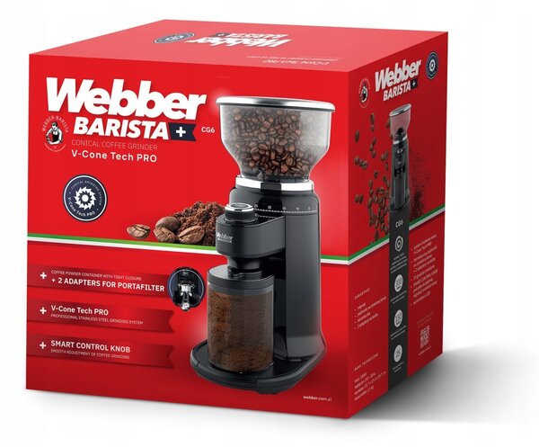 WEBBER Elektrický mlynček na kávu - 25 úrovní WEBBER CG6 180W