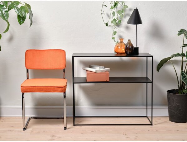 Oranžová menčestrová jedálenská stolička Rupert – Unique Furniture