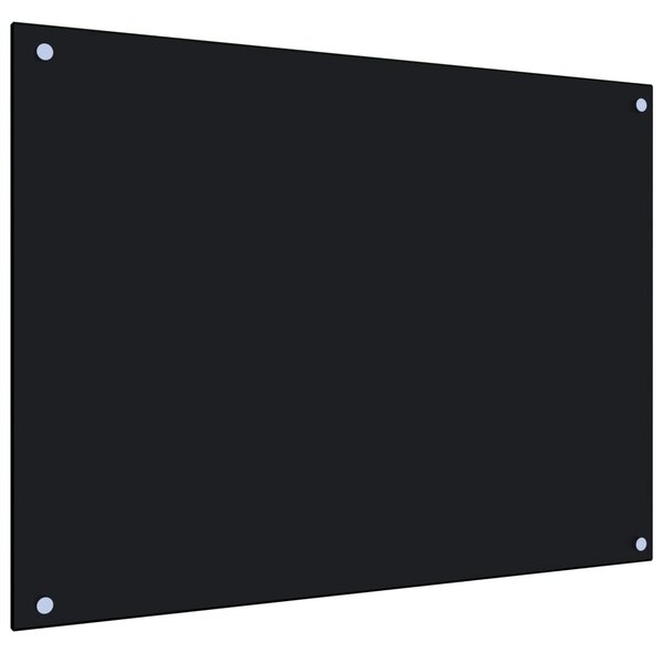 Kuchynská zástena, čierna 80x60 cm, tvrdené sklo