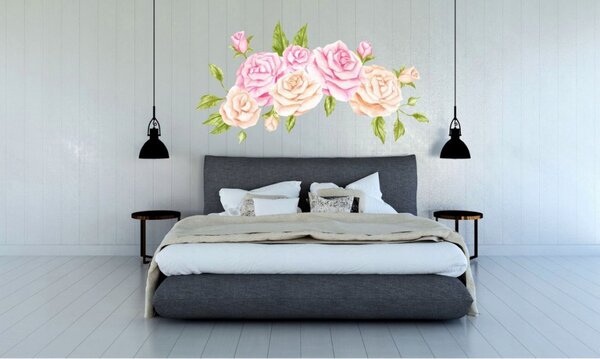 Krásna nálepka na stenu ruže 60 x 120 cm