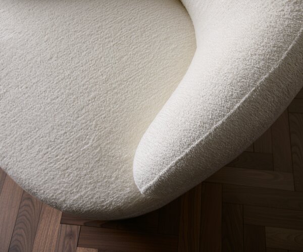 DELIFE Lounge kreslo Nova 88x88 cm bouclé mäkký béžová