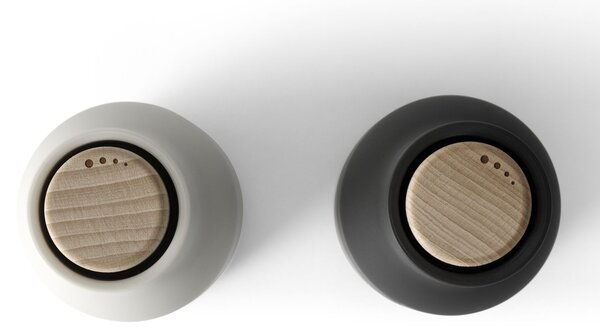 Mlynček na soľ a korenie Bottle Ash/Carbon Beech – set 2 ks