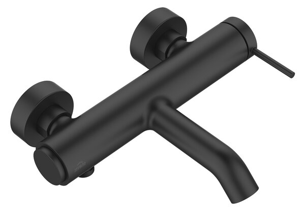 Invena Kalitea, nástenná vaňová batéria 150mm, čierna matná, INV-BW-72-004-V