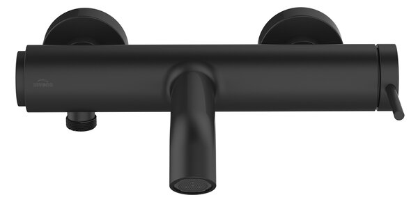 Invena Kalitea, nástenná vaňová batéria 150mm, čierna matná, INV-BW-72-004-V