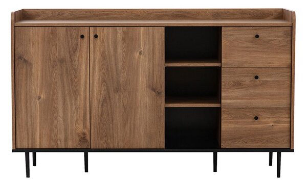 Mirjan24 Komoda K2D3SZ Peczo PC01, Farby: brandy castello / brandy castello + čierna 5903211157295