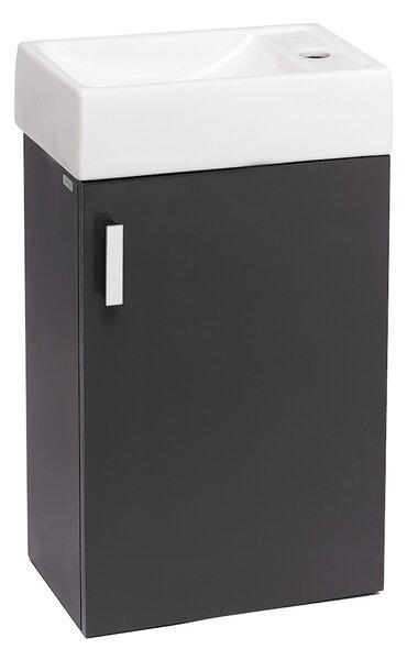 Kúpeľňová skrinka s umývadlom Jika Litt 40x22,1x67,5 cm v šedej farbe H4535111753011