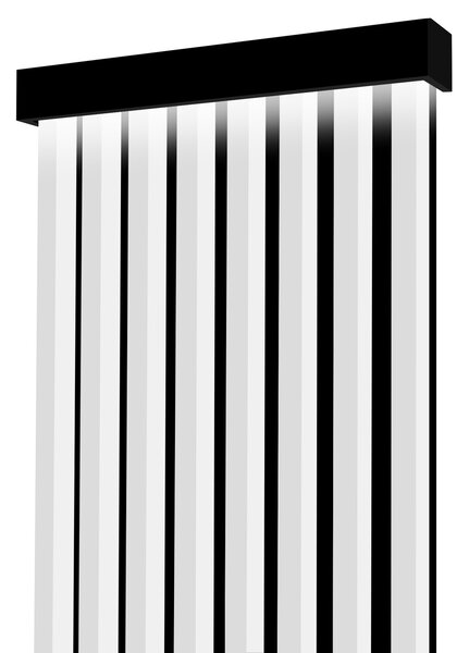 Lamelový panel - garniža s LED osvetlením - 48,4 cm - Biela Capri Odtieň dosky: 0190 PE