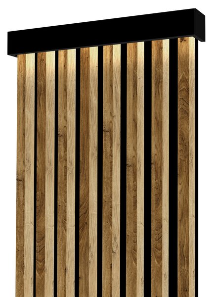 Lamelový panel - garniža s LED osvetlením - 48,4 cm - Dub prírodný Lancelot Odtieň dosky: 0190 PE