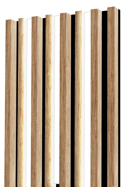 Lamelový panel s lineárnym osvetlením - 48,4 cm - Prírodný dub Fornitury Odtieň dosky: 0190 PE