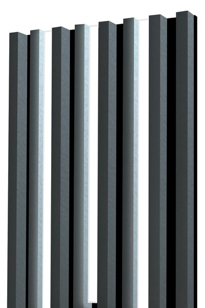 Lamelový panel s lineárnym osvetlením - 48,4 cm - Antracit Odtieň dosky: 0190 PE