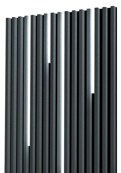Lamelový panel s lineárnym osvetlením - 100,4 cm - Antracit Odtieň dosky: 0190 PE