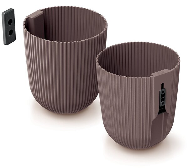 Prosperplast Nástěnný květináč MILLA WALL 14,6 cm tmavě zelený