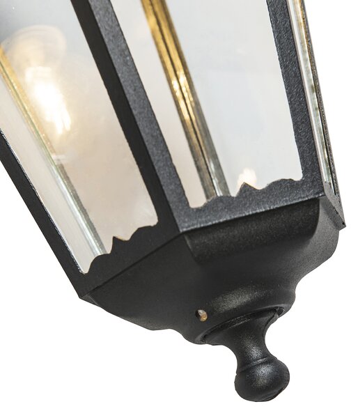 Klasická vonkajšia nástenná lampa čierna IP44 - New Orleans down
