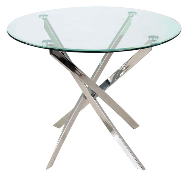 Okrúhly jedálenský stôl AGIS | strieborná