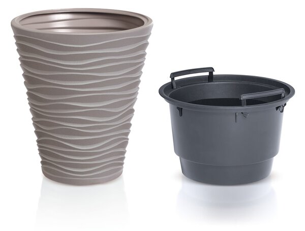 Prosperplast Kvetináč Small Sand s vložením svetlohnedý, variant 29,5 cm