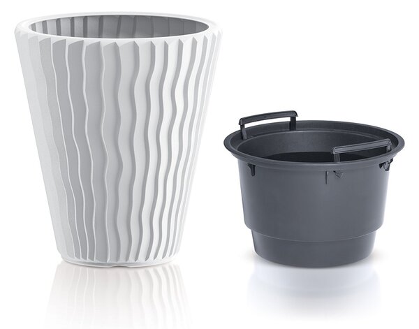 Prosperplast Kvetináč Small Sandy biely, variant 29,7 cm