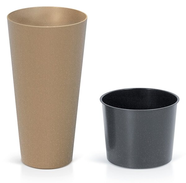Prosperplast Kvetináč Tubus Slim kávový, variant 25 cm