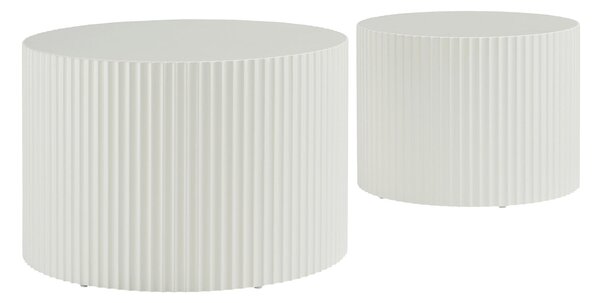 SADA KONFERENČNÝCH STOLÍKOV, biela, kompozitné drevo, 60-48/60-48/40-35 cm Livetastic - Stolíky do obývačky, Online Only