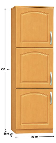 NovýNábytok.sk Potravinová kuchynská skriňa Lonicera MDF klasik S40/210/57 (L). Vlastná spoľahlivá doprava až k Vám domov. 788694