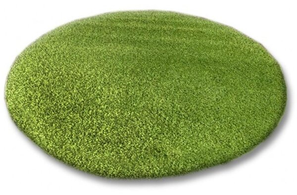 Kusový koberec Shaggy Roy zelený kruh 170cm