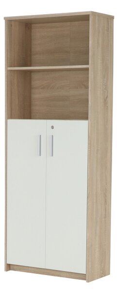 NovýNábytok.sk Regál so skrinkou Hansa 2 NEW 10 (dub sonoma + biela). Vlastná spoľahlivá doprava až k Vám domov. 1028700