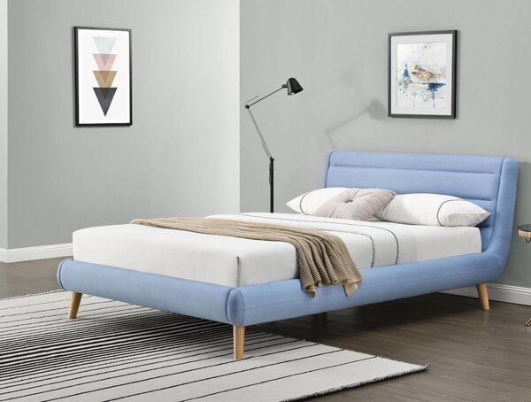 Manželská posteľ 140 cm Edith (modrá) (s roštom). Vlastná spoľahlivá doprava až k Vám domov. 796745