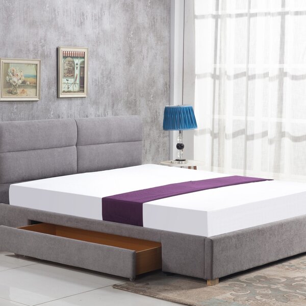 Manželská posteľ 160 cm Capaz (sivá) (s roštom). Vlastná spoľahlivá doprava až k Vám domov. 796752