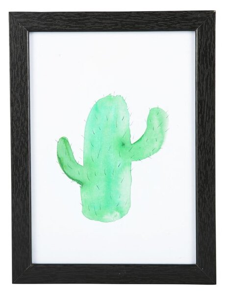 Nástenný obraz v čiernom ráme PT LIVING Cactus, 13 x 18 cm