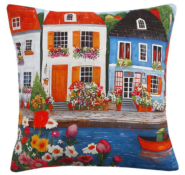 XPOSE® Set obliečok na vankúš PRÍSTAV (digitálna tlač) 43x43 cm - set 4ks