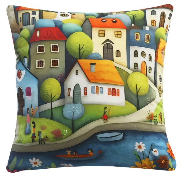 XPOSE® Set obliečok na vankúš PRÍSTAV (digitálna tlač) 43x43 cm - set 4ks
