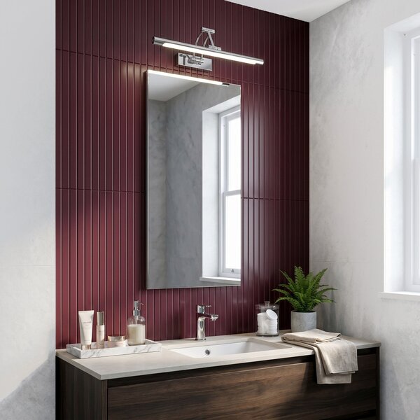 Toolight Toolight, LED nástenné svietidlo, 42cm, 8W, 4000K, 1000lm, SWE016-1W, chrómová, OSW-20115