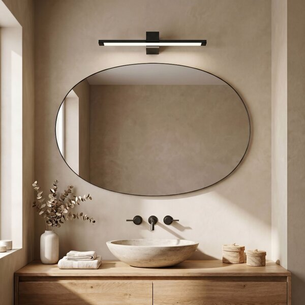 Toolight Toolight, LED nástenné svietidlo, 60cm, 12W, 4000K, 1000lm, SWE050-1W, čierna matná, OSW-20150