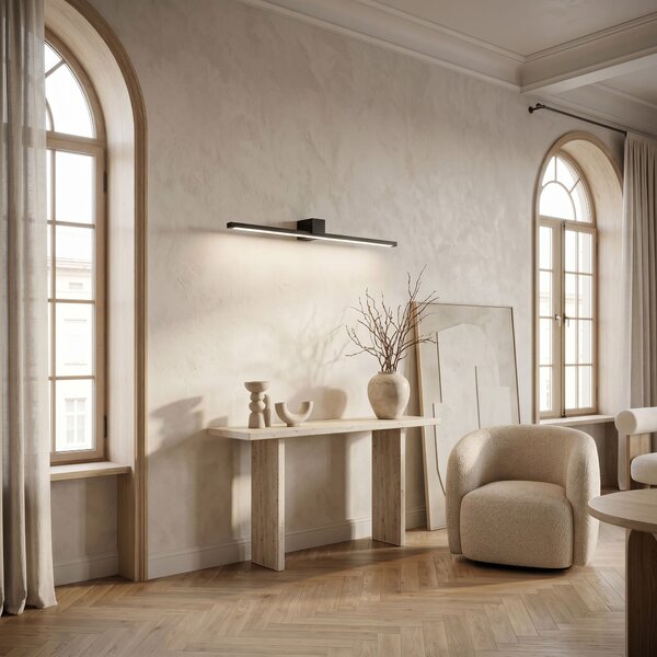 Toolight Toolight, LED nástenné svietidlo, 80cm, 16W, 4000K, 1500lm, SWE051-1W, čierna matná, OSW-20151