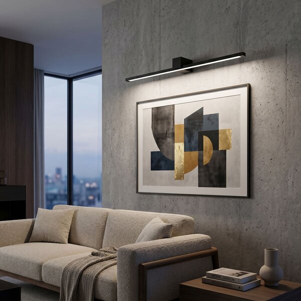 Toolight Toolight, LED nástenné svietidlo, 80cm, 16W, 4000K, 1500lm, SWE051-1W, čierna matná, OSW-20151