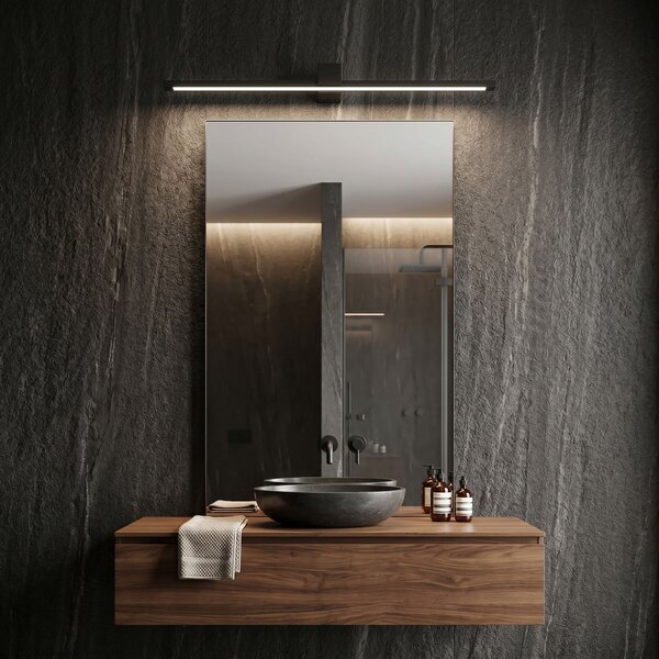 Toolight Toolight, LED nástenné svietidlo, 80cm, 16W, 4000K, 1500lm, SWE051-1W, čierna matná, OSW-20151
